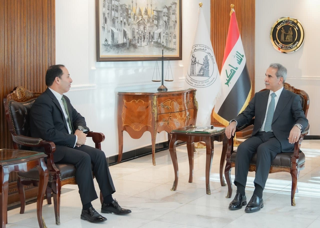 زيدان يستقبل الطراونة ويبحث معه أوجه التعاون القضائي بين العراق والأردن