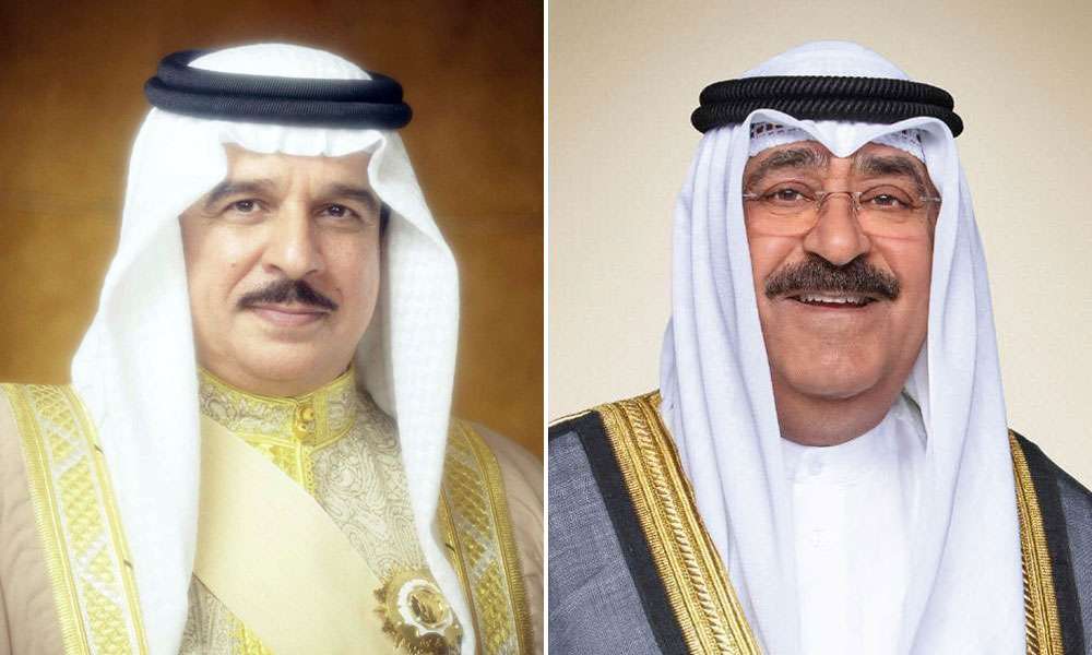 سمو أمير البلاد يتلقى اتصالا من ملك البحرين للتهنئة بمناسبة عيد الفطر السعيد