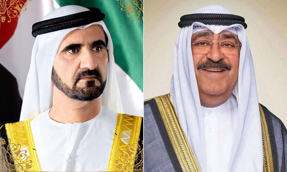 سمو أمير البلاد يتلقى برقية تهنئة من نائب رئيس الإمارات رئيس مجلس الوزراء حاكم دبي بالذكرى الأولى لتولي سموه مقاليد الحكم